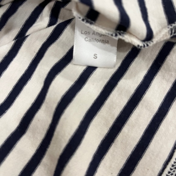 Clare V. Le puff tee in navy and cream stripe Small - Picture 3 of 6